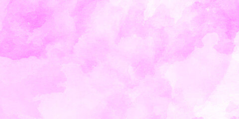 Minimal and modern hand drawn watercolor style for background, Paint leaks and ombre effects hand painted cloudy pink paper texture, watercolor background with space for text or image.