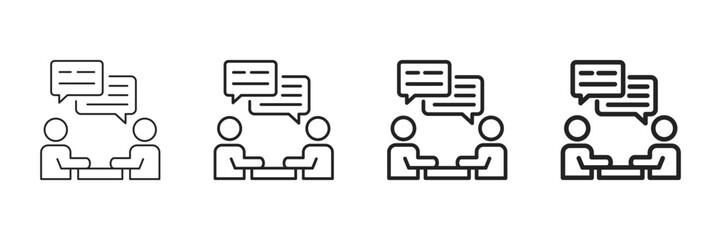 Dialogue Icon Set Different Line Style Collection 