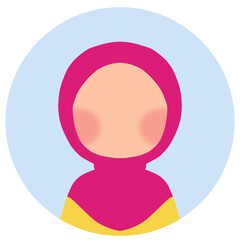 Flat Illustration of Female Employee Avatar Icon