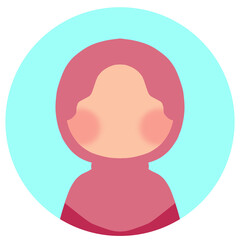 Flat Illustration of Female Employee Avatar Icon
