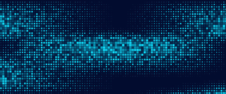 Futuristic pattern of blue hexagons for Business or Science background. Abstract hi-tech honeycomb mosaic. Medical research presentation. Vector Illustration backdrop. EPS 10