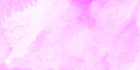 Minimal and modern hand drawn watercolor style for background, Paint leaks and ombre effects hand painted cloudy pink paper texture, watercolor background with space for text or image.