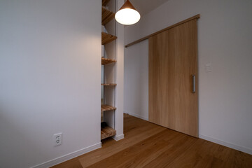 empty room with door