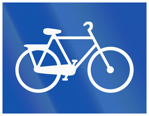 Historic road sign in Finland - Cycle path (1937-1957)