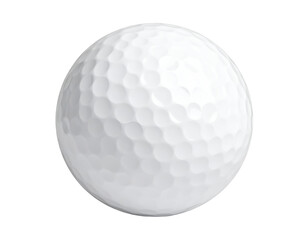 A close-up view of a pristine white ball showcasing its textured and dimples for enhanced performance.