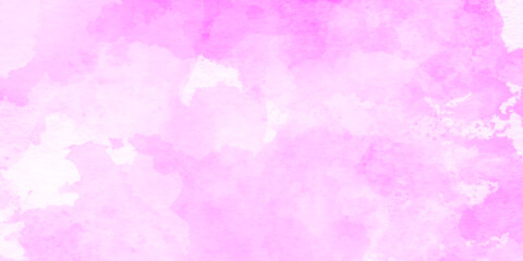 Obraz premium Abstract brush painted sky fantasy pastel pink watercolor background, Pink grunge background with copy space, dark pink saturated burgundy watercolor background.