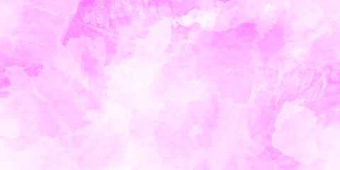 Obraz premium Abstract brush painted sky fantasy pastel pink watercolor background, Pink grunge background with copy space, dark pink saturated burgundy watercolor background.
