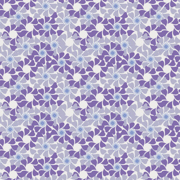 Blossom flowers seamless vector pattern