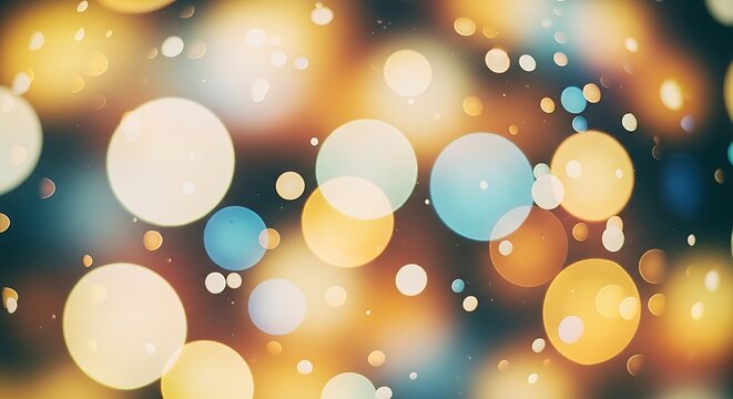 A vibrant display of bokeh circles in warm and cool tones creates a captivating abstract design.