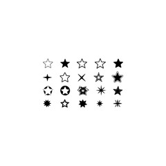 Collection of Vector Star Icons in Various Styles 