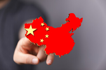 High-quality 3D render of China map. Perfect for business, news, and travel.