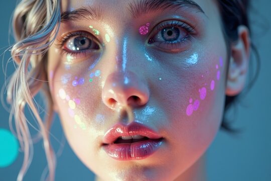 Futuristic Transparent Paper Portraits with Multi-layered Holographic Design