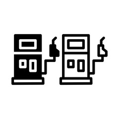 gas station icon line and solid style icon