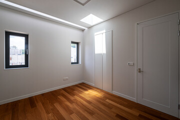 empty room with door