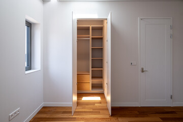 empty room with door