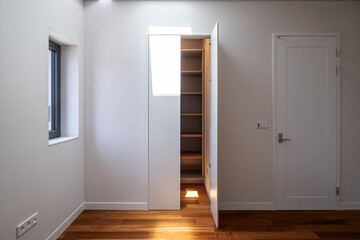 empty room with door