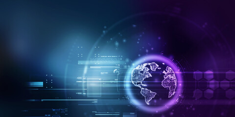 2d illustration world map abstract background