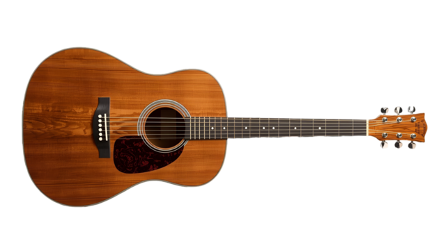 acoustic guitar isolated on white