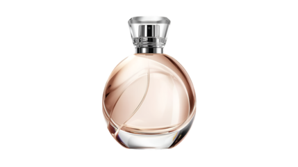 Glass perfume bottle isolated on white background for fragrance luxury cosmetic and beauty design illustration