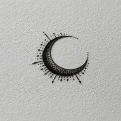 Small crescent moon tattoo design
