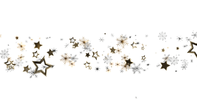 Elegant golden stars and sparkles on white. Perfect for holidays, celebrations, and winter designs.