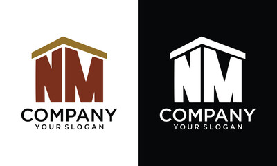 Creative m letter vector logo. nm letter vector logo
