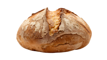 Fresh bread loaf isolated on white background for bakery food breakfast and nutrition design illustration