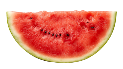 Fresh watermelon slice isolated on white background for fruit summer food and nutrition design illustration