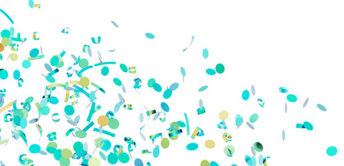 Festive background image featuring teal and gold confetti. Perfect for celebrations, parties, and events.