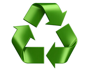 Obraz premium A vibrant green recycling symbol representing sustainability and environmental consciousness in modern society.