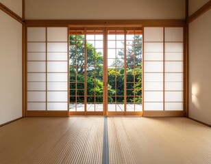 Slide door dengan arsitektur jepang