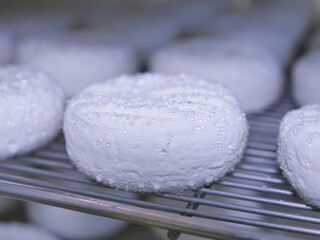 Gros plan Picodon gouttelettes salaison