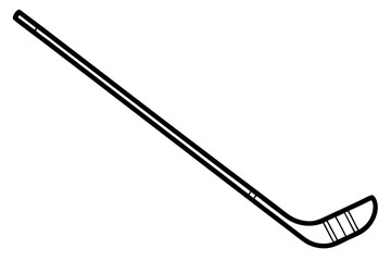 vector illustration of a black hockey stick 