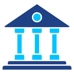 University Building Bus Simple Vector Icon Collection