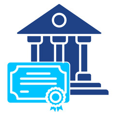 University Degree Bus Simple Vector Icon Collection