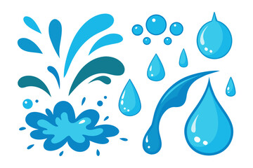 Naklejka premium blue water drops