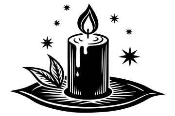 candle vector illustration