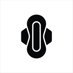 Sanitary napkin icon. Menstrual pad and Female hygiene symbol. Vector illustration for web design. Isolated on white background.