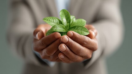 Sustainable action nurturing plants indoor environment nature photography close-up viewpoint