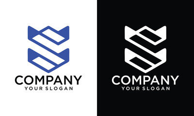 Creative Initial SW WS Letter Logo Design with Modern Minimal Style.