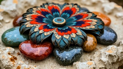 The artistic creation scene of stones