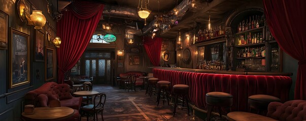 Secret Prohibitionera Bar With Red
