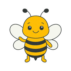 illustration of colorful bee icon
