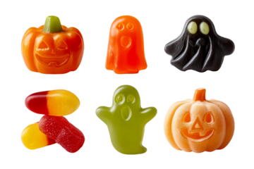 Colorful Halloween gummy candies