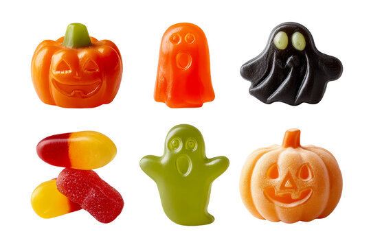 Colorful Halloween gummy candies