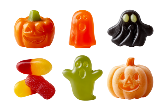Colorful Halloween gummy candies
