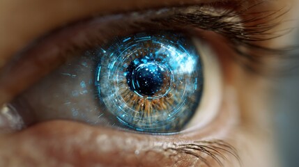 digital eye futuristic technology vision