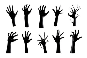 Black hands and branches