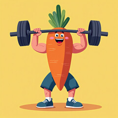 Illustration of a man lifting weights