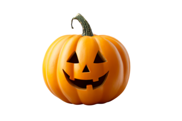 Classic Halloween pumpkin with smiling face design